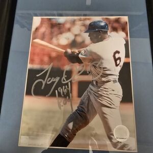 MLB Blue and White Framed Baseball Player Photo